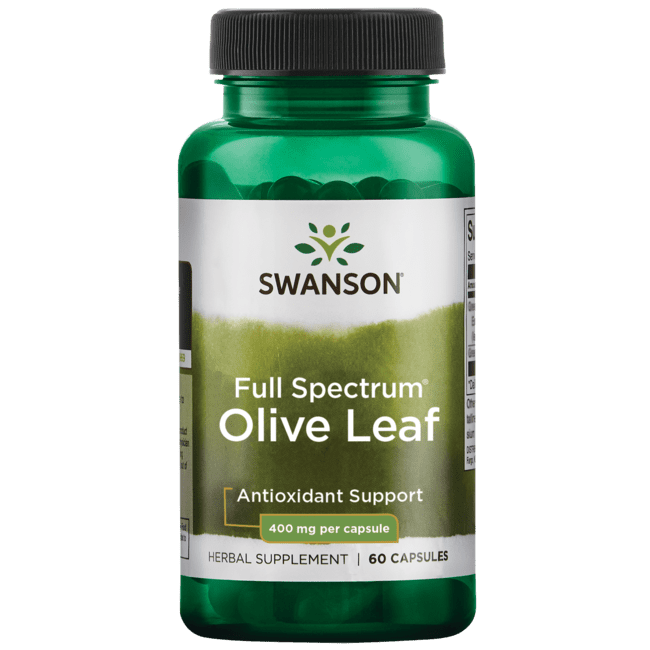 Swanson Full Spectrum Olive Leaf 400 mg 60 Capsules