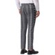 thumbnail image 3 of Pantalones de patrón irregular Inspire Chic para hombre, pantalones de bloque de color con frente plano, talla 32, color negro, 3 of 6