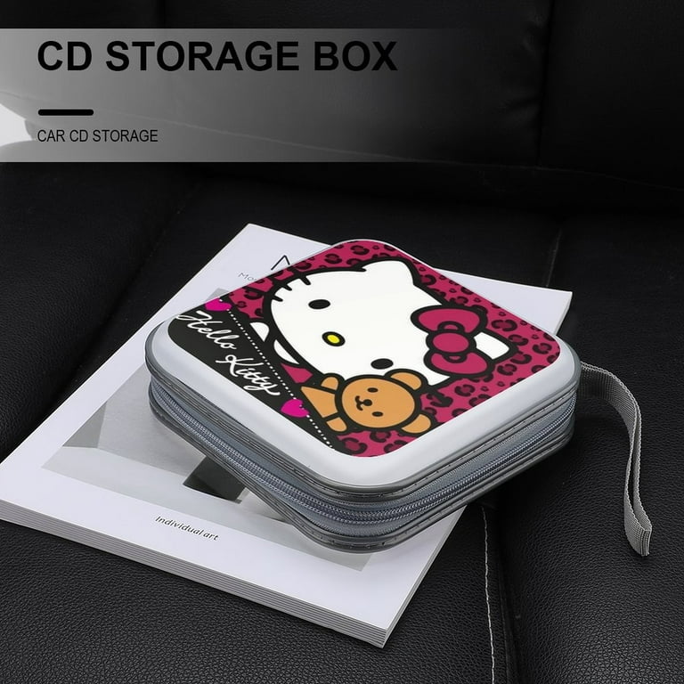 【最安値】ミライグリッシュDVD・CDボックスセット Leopard Hello Kitty584 40 Capacity CD Cases, Large DVD/VCD Storage