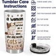 thumbnail image 5 of Cat Gifts for Cat Lovers, Funny Cat Tumbler with Lid Stainless Steel, Cute Cat Cup, Cat Tumbler with Handle, Cat Gifts for Women, 5 of 6