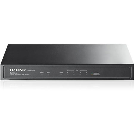 TP-LINK TL-R600VPN Gigabit Broadband VPN Router, 1 Gigabit WAN port + 4 Gigabit LAN ports, Supports IPsec, PPTP, L2TP VPN Tunnels - 5 Ports -