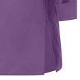 thumbnail image 5 of Purple Womens Blouses Linen Shirts for Women Summer Cotton Linen V Neck 3/4 Sleeve Tops Loose Vacation Beach Solid Blouses Tunic Tops Ladies Tops and Blouses, 5 of 6