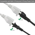 thumbnail image 6 of Short Power Extension Cord - Low Profile Wall Head 6 Inch 14AWG/3C SJTW Heavy Duty Extension Cable for Indoor/Outdoor, 90-Degree Flat Plug 15A/125V 1875W NEMA 5-15P to NEMA 5-15R, White 1-Pack, 6 of 7