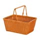 thumbnail image 4 of Cesta de Picnic, cesta tejida de mimbre de imitación, organizador rústico resistente, cesta de frutas, cesta de almacenamiento para servir para bodas 33cmx23cmx18cm, 4 of 8