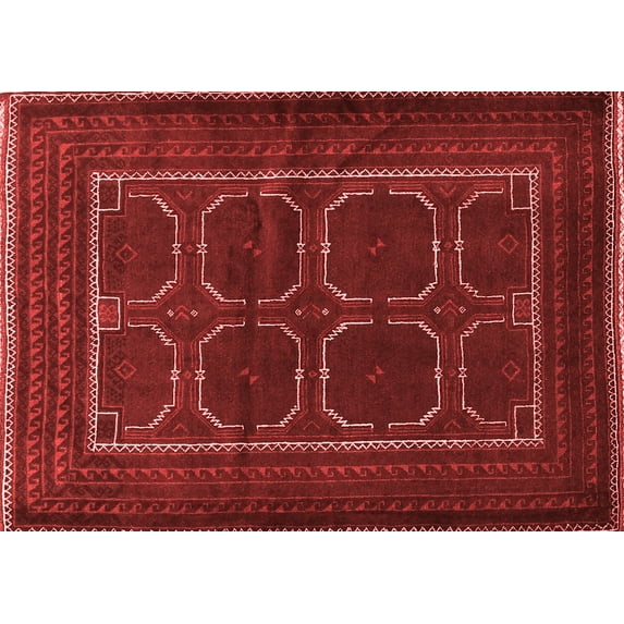 Ahgly Company Indoor Rectangle Persian Red Traditional Area Rugs, 7' x 10'