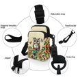 thumbnail image 5 of Chririnla Multi-Purpose Crossbody Bag for Casual Outings Shop, Polyester 2 Layer Cell Phone Purse, Vintage Owl Floral Print, 5 of 10