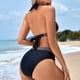 thumbnail image 4 of Traje de baño para mujer Traje de baño de color sólido para mujer + bañador y bikini de moda Traje de baño dividido Trajes de baño para mujer, 4 of 6
