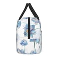 thumbnail image 2 of Ratiio Pale Blue Lotus Flowers Print Insulated Lunch Bag Women Reusable Lunch Box with Pocket for Work Picnic Travel, 2 of 6
