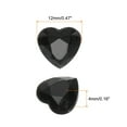 thumbnail image 2 of Uxcell 60 Pcs Acrylic Heart Rhinestone 12mm Flat Back Plastic Gems Jewelry Stickers for Craft Bead, Black, 2 of 2
