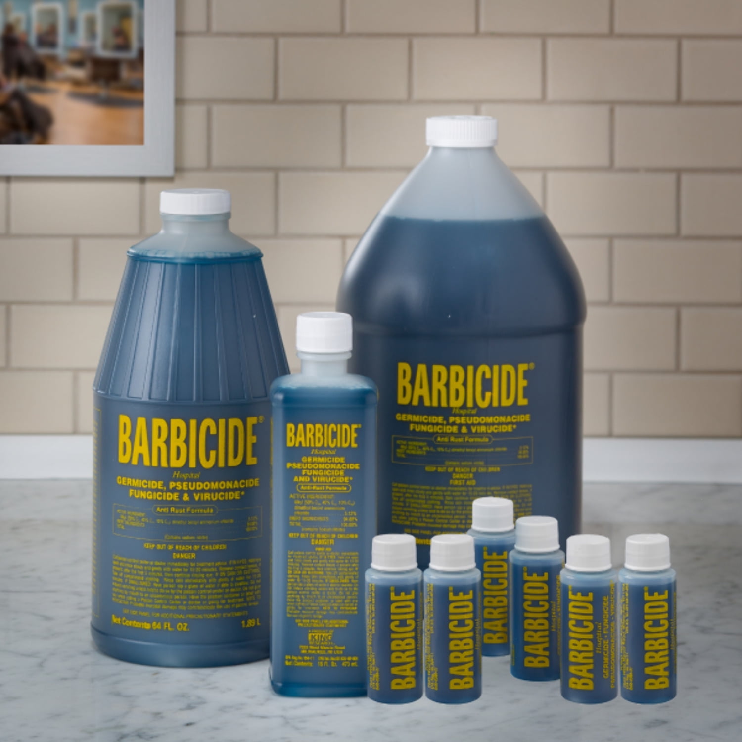BARBICIDE 消毒　barber バーバー　床屋　美容室　ヴィンテージ BARBICIDE Barber Salon Disinfectant Concentrated Liquid 16
