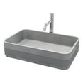 thumbnail image 3 of VIGO Cypress Concreto Stone Rectangular Bathroom Vessel Sink in Gray with Apollo Vessel Faucet and Pop-Up Drain in Chrome-VGT2103, 3 of 14