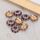 thumbnail image 5 of 10 Uds. Botón de diamantes de imitación forma de seta resina Metal Royalblue hebilla broche accesorios de ropa, 5 of 12