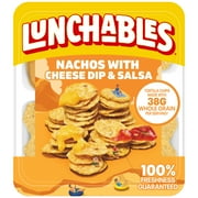 Lunchables Nachos Cheese Dip & Salsa Kids Lunch Snack, 4.4 oz Tray