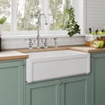 thumbnail image 5 of Whitehaus Collection 33" Reversible Single Bowl Fireclay Kitchen Sink with Grid: Three Edge Frame, Plain Front Apron, 5 of 6