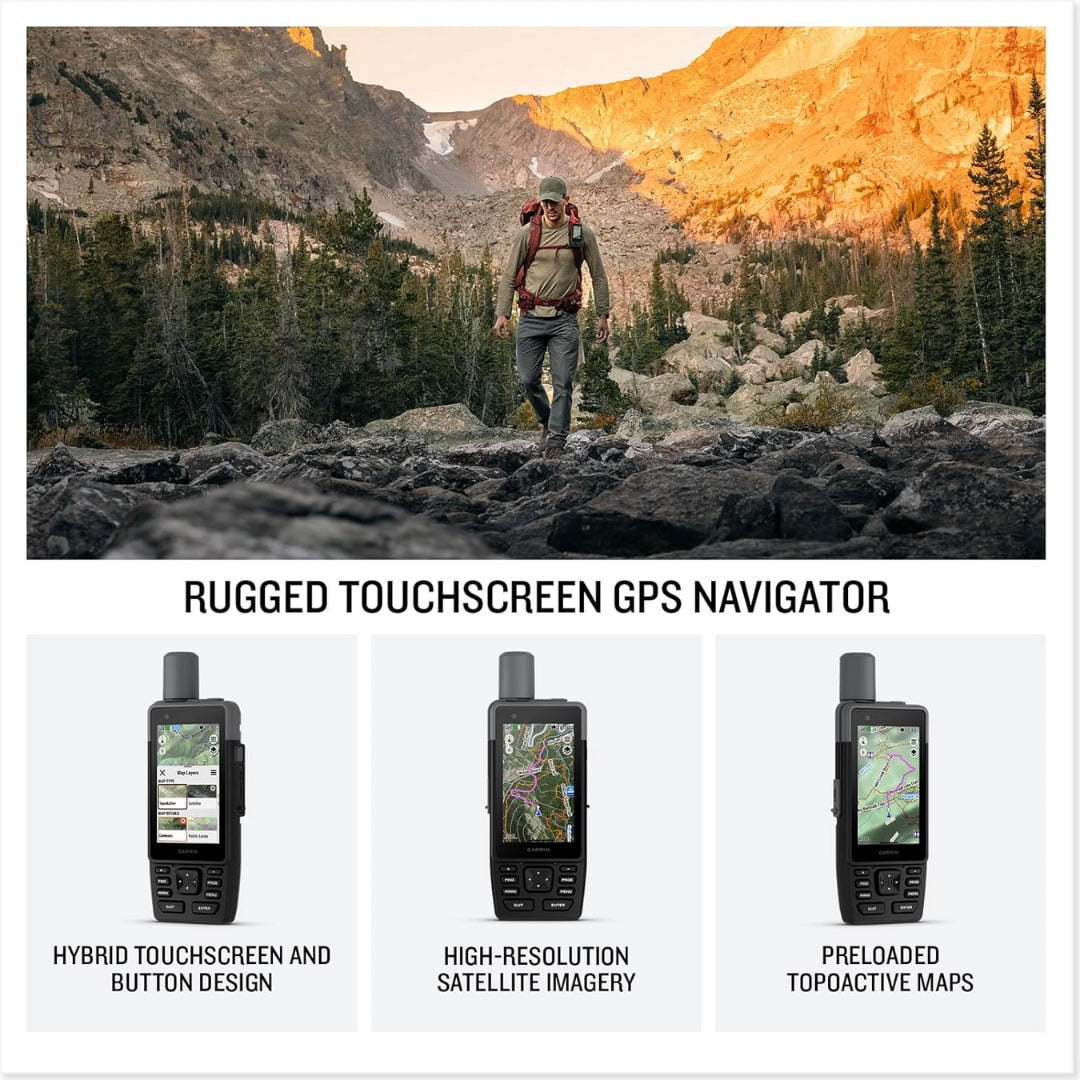 Garmin GPSMAP H1 Premium Handheld GPS Navigator Bundle with 128GB MicroSD Card (2-Item)