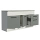 thumbnail image 5 of Mueble Inferior de Cocina Madesa Agata 150 cm 2 Puertas 2 Cajones Blanco/Grey, 5 of 5