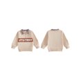 thumbnail image 2 of RUINIXCW Toddler Baby Boy Thanksgiving Sweatshirt Outfit Fall Winter Quarter Zip Sweatshirts Letter Turkey Embroidery Plaid Lapel Long Sleeve Pullover Shirt Top, 2 of 9