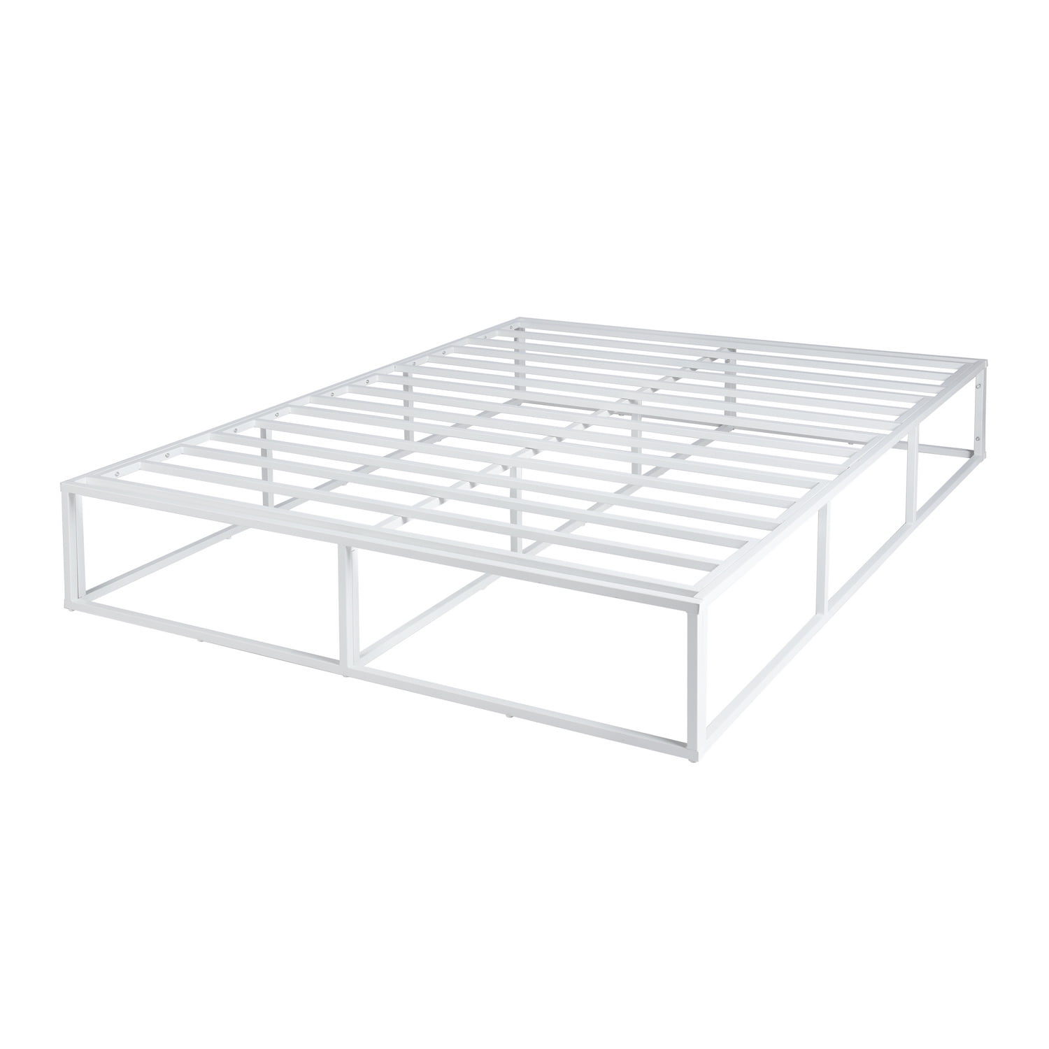 59 inch Queen Size Modern Metal Platform Bed Frame Steel Slats Metal
