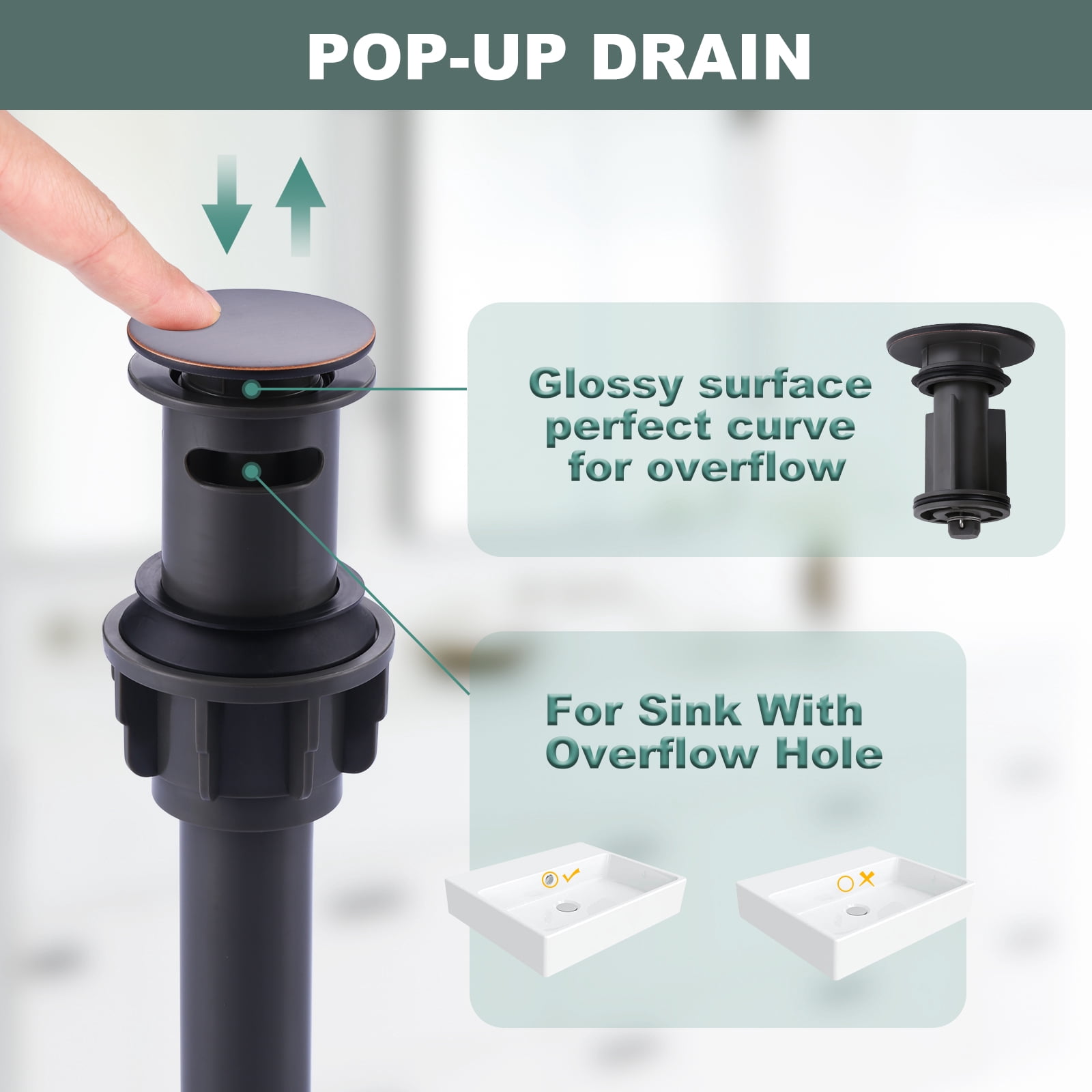 Wowow 8 in. Widespread Double Handle Bathroom Faucet with Pop Drain and Supply Line in Oil Rubbed Bronze