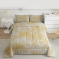 thumbnail image 2 of Homewish Cute Rustic Flower Full Size Comforter Sets,Country Botanical Bedding Comforter Set,Yellow Gray Bedding Sets For Girls Kids,Breathable Home Decor Reversible,3-Piece, 2 of 8