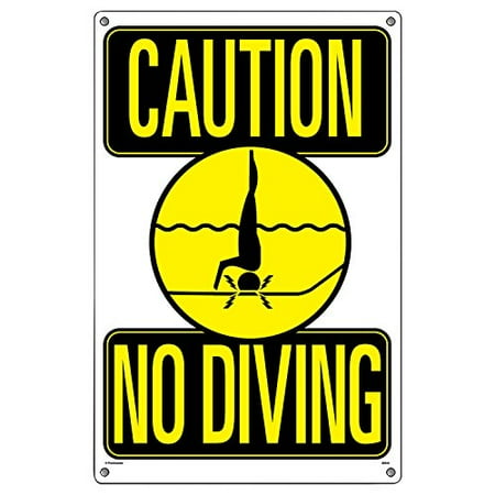 Poolmaster "Caution No Diving" Sign for Residential or Commercial Swimming Pools