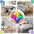 thumbnail image 4 of Rainbow Tie Dye Spiral Pattern Square Tablecloth,Waterproof Square Table Cover,Wipeable Spillproof Washable Table Cover for Home Kitchen Party Decor 42"X42"(107x107cm), 4 of 6