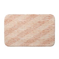 Simply Daisy 24" x 17" Plush Microfiber Coral Marled Knit Stripe Bath Mat