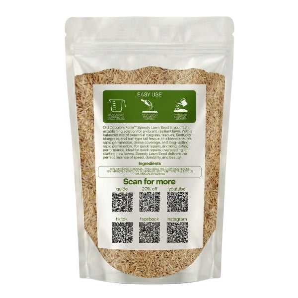 Old Cobblers Farm™ Wicked Tuff Turf Speedy Lawn Seed (5 lbs | 10 lbs | 15 lbs | 20 lbs) (15lbs)