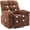 Linen | Brown, variant on Oversized Massage Recliner Chair for Adult, Recliner Chairs with Massage&Heating,Extra Wide Manual Recliners, Upholstery Overstuffed Soft Sofa Chair for Living Room and Bedroom ,White