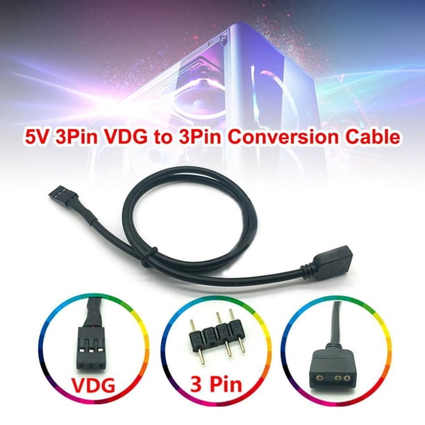 Cable de extensión Placa base Gigabyte SYNC Header RGB 5V 3Pin VDG a cable de conversión normal de 3 pines Barbie Nuevos Originales