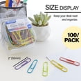 thumbnail image 2 of BAZIC Paper Clips 50mm Jumbo Large Size, Color Paper Clip Paperclips (100/Pack), 1-Pack, 2 of 7