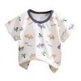 thumbnail image 1 of Birdeem Chemises pour Filles Été Imprimé Col Rond Manches Courtes Haut pour Enfants Garçons et Filles, 1 of 1