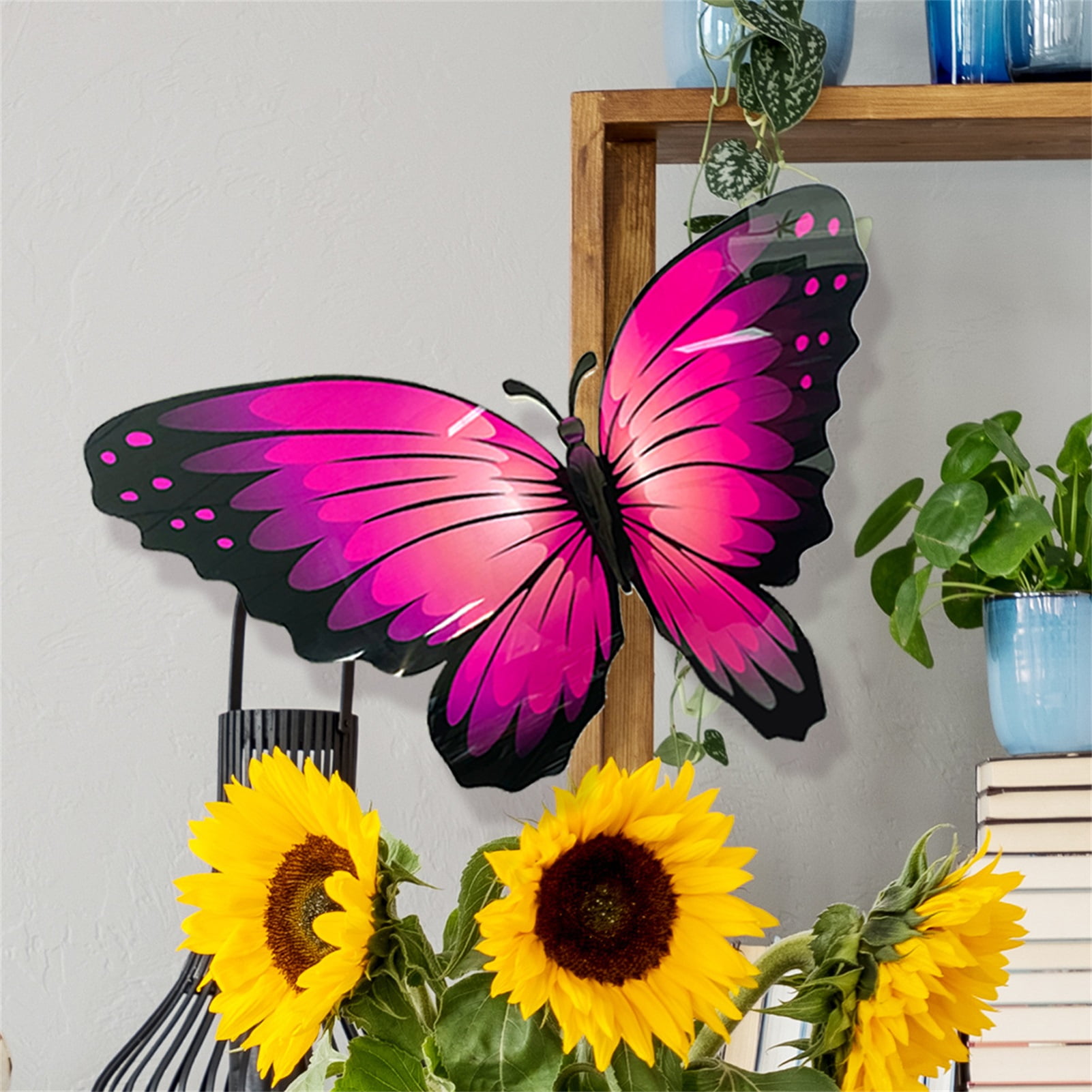 Travelwant Giant Butterfly Wall Stickers Decor,3D Large Butterflies Wall Magnetism Decals Removable DIY Home Art Decorations, Green
