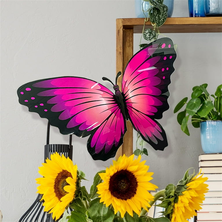 Happy Date Giant Butterfly Wall Stickers Decor,3D Large Butterflies Wall  Magnetism Decals Removable Diy Home Art Decorations - Walmart.Com