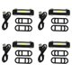 thumbnail image 1 of 4X Luces de Bicicleta Luces de Ciclismo Ultra Brillantes Luz de de Bicicleta Recargable Usb Rojo/Azul/ 7 Modos de Luz para Bicicleta de Carretera y Bicicleta de Montaña, 1 of 5