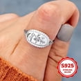 thumbnail image 2 of Rhodium Plated 925 Sterling Silver Elegant Bohemian Engraved Floral Ring for Women | Vintage Style, Daily & Party Occasion,-Size 8, 2 of 6