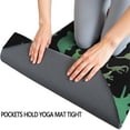 thumbnail image 3 of Green Dinosaurs MultiShapes Pattern Hot Yoga Mat Towel Non Slip for Hot Yoga - Quick-Drying Yoga Mat Cover with 4 Corner Pockets with Travel Bag - Hot Yoga Towel Non Slip 74"x26", 3 of 6
