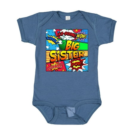 

Inktastic Big Sister Comic Book Gift Baby Girl Bodysuit