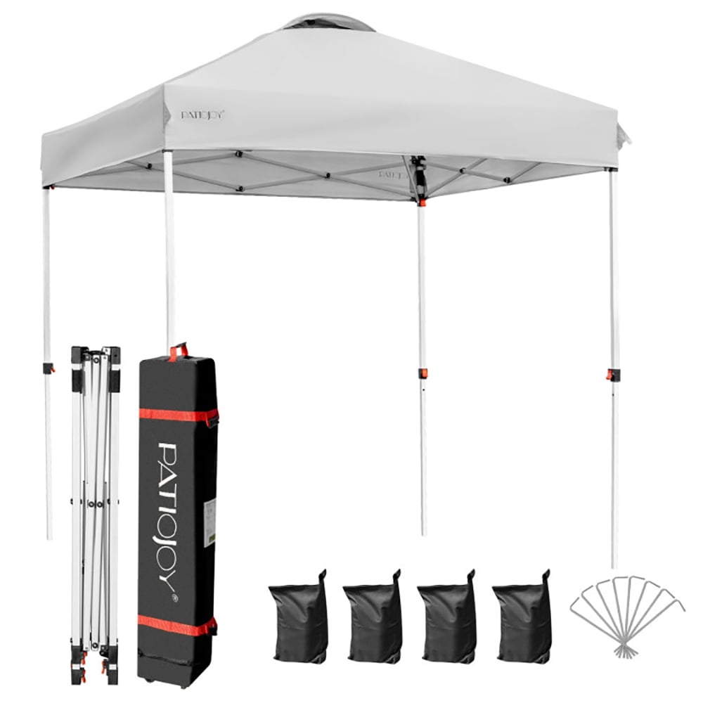 Aimee Lii 6.6 x 6.6 Feet Outdoor Pop Up Camping Canopy Tent with Roller Bag, Backyard Canopy Gazebo, Gray Aimee Lii 6.6 x 6.6 Feet Outdoor Pop Up Camping Canopy Tent with Roller Bag, Backyard Canopy Gazebo, Gray