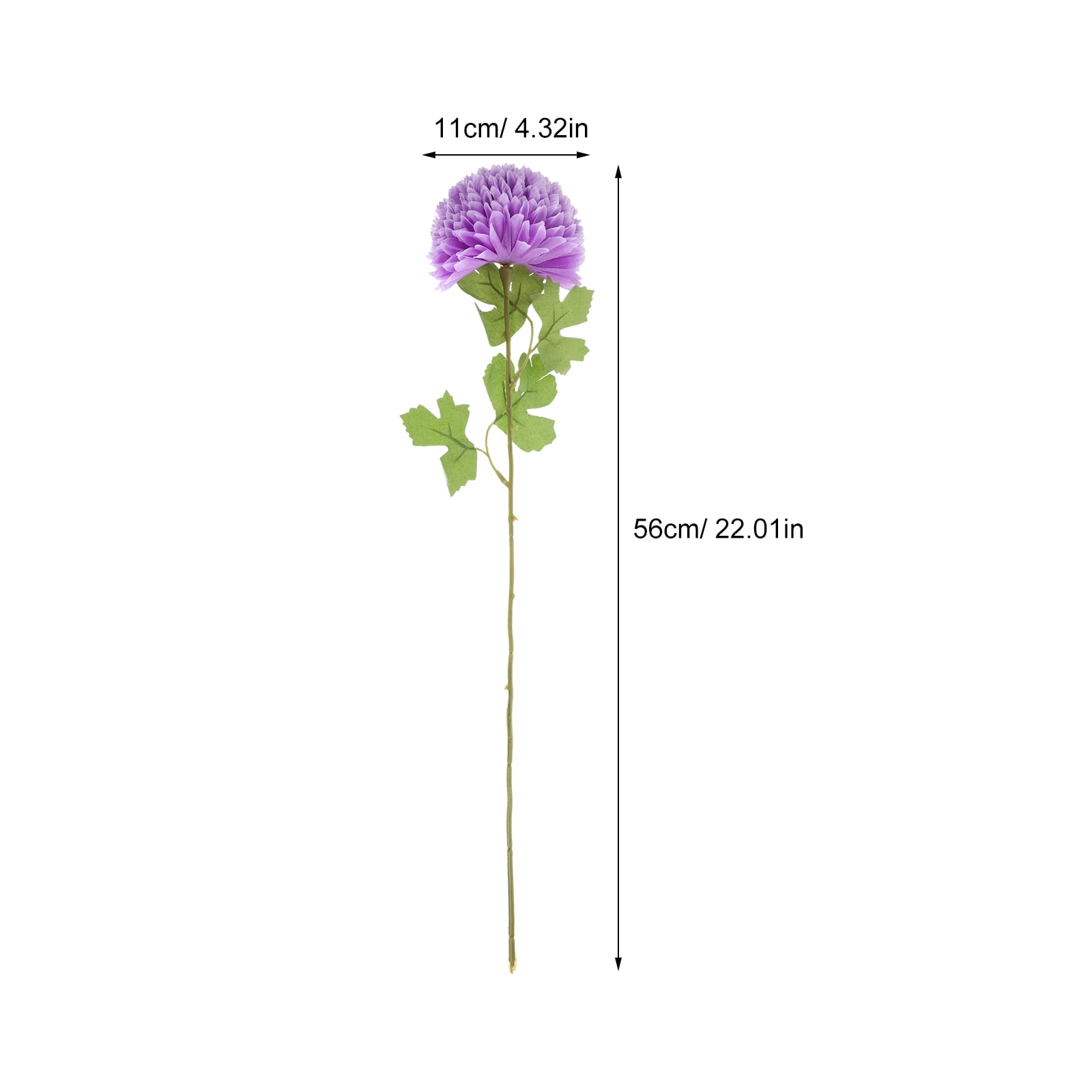 LABSERRON 10Pcs Artificial Flowers Fake Purple Silk Decorative Bloom Plant For Wedding Home 22.01X4.32X4.32in
