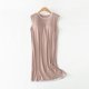 thumbnail image 1 of Camisón largo con tirantes para mujer, pijama de talla grande, vestido de casa para mujer, vestido de pijama corto con almohadilla para el pecho, estilo fino, camiseta sin mangas integrada, camisón de, 1 of 6