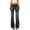 Black, variant on UJNDER Women's High Waisted Bootcut Jeans Stretch Flare Leg with Fringe Detail Slim Fit Denim Black L