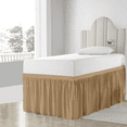 thumbnail image 3 of Egylin Dorm Room Bed Skirt 800TC Egyptian Cotton - Ruffled Style Dorm Sized - Egyptian Cotton Bed Skirts Tailored ( Twin XL/ 40" drop , Taupe), 3 of 5