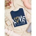 thumbnail image 3 of Dripping Love Gold Heart Shaped T-Shirt Women -Image by Shutterstock, Female Small, 3 of 4