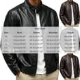 thumbnail image 2 of Miqool Mens Vintage PU Leather Biker Jacket Zip Front Casual Fall Winter Long Sleeve Stand Collar Motorcycle Outerwear with Multiple Pockets, 2 of 8