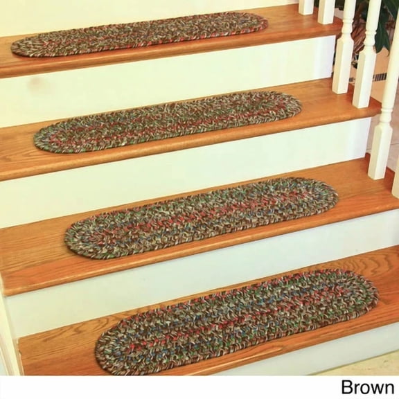 Rhody Rug Sophia Indoor/ Outdoor Braided Area Rug Brown 8" x 28" Oval