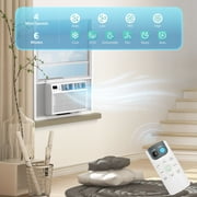 KISSAIR 8000 BTU Window Air Conditioner with remote control for Rooms AC Unit Air Conditioner, cools up to 350sq.ft