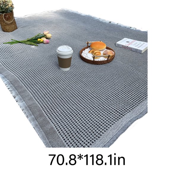 AUQ Picnic Blankets Charming Outdoor Blanket,Cozy Picnic Mat for Park Adventures,Black