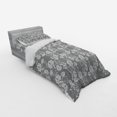 thumbnail image 3 of Ambesonne Floral Bedding Set 4 Pcs, Leaves Swirls and Dots, Queen, Grey White, 3 of 3