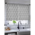 thumbnail image 5 of Sheer Curtains 45 Inch Length, Black White Semi Sheer Curtains Light Filtering Window Treatment, Modern Abstract Art Farmhouse Privacy Voile Drapes for Living Room Bedroom 52x45 Inch, 5 of 7